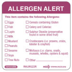RALRG22 Allergen label